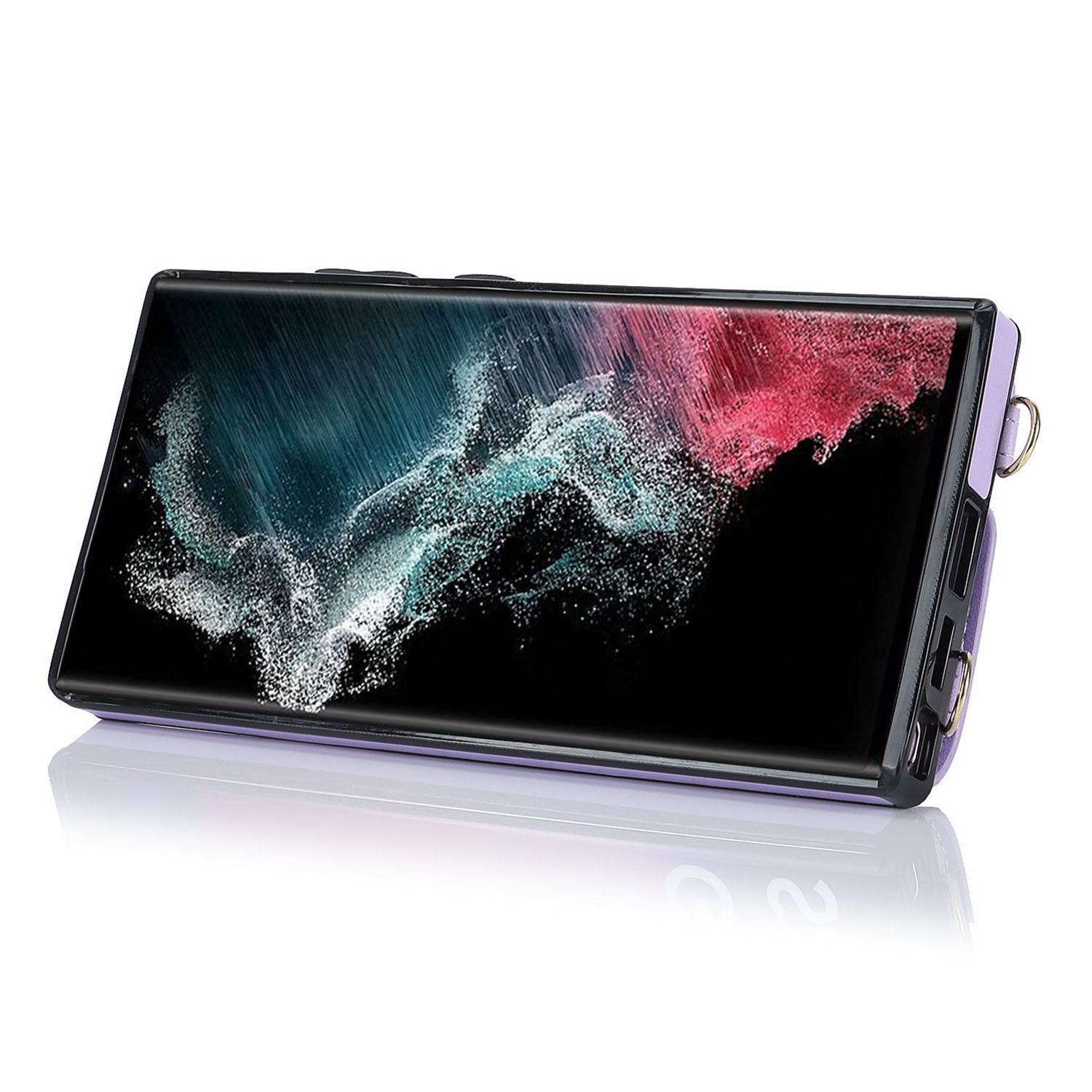 Zipper Wallet Phone Case for Samsung Galaxy S22 Ultra 5G PU Leather Coated TPU Cover with Ring Kickstand Zipper Wallet Phone Case for Samsung Galaxy S22 Ultra 5G PU Leather Coated TPU Cover with Ring Kickstand